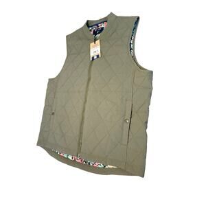Chubbies The Forest Florist Quilted Vest, Green, Size Large